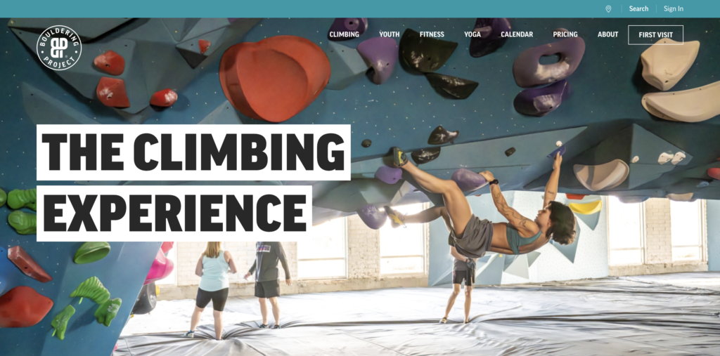 rock climbing gym