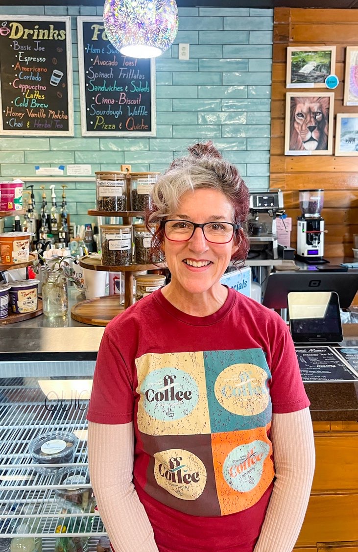Natalie, the owner o one of the best coffee shops in white rock