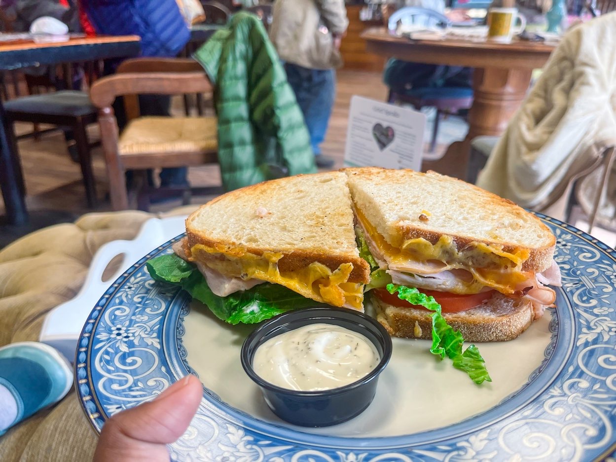 enticing sandwich at well grounded coffee, one of the best coffee shops in white rock
