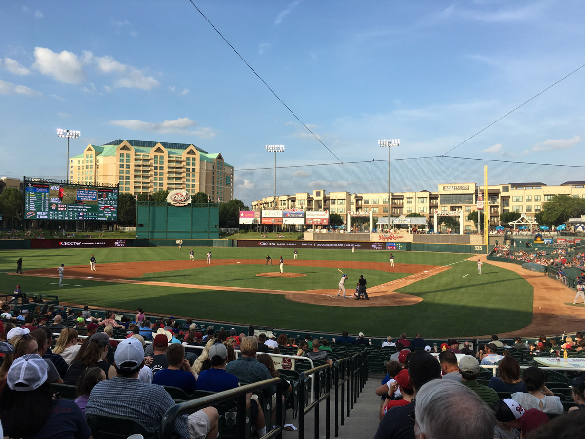 Dallas minor league baseball game. Rough Riders