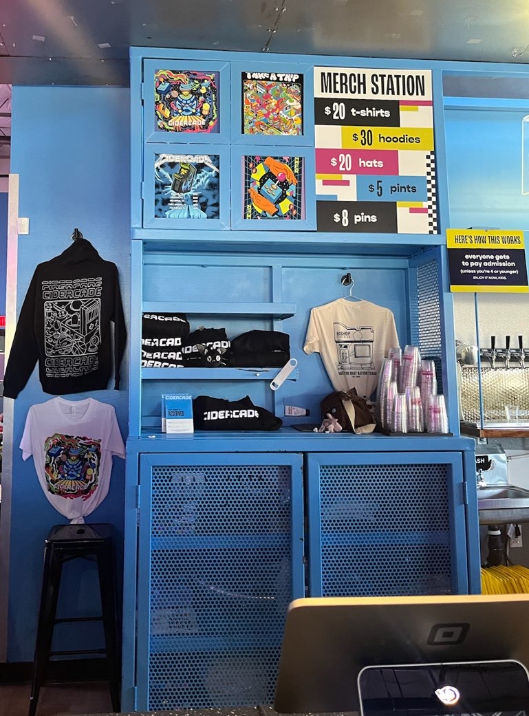 Cidercade merchandise 