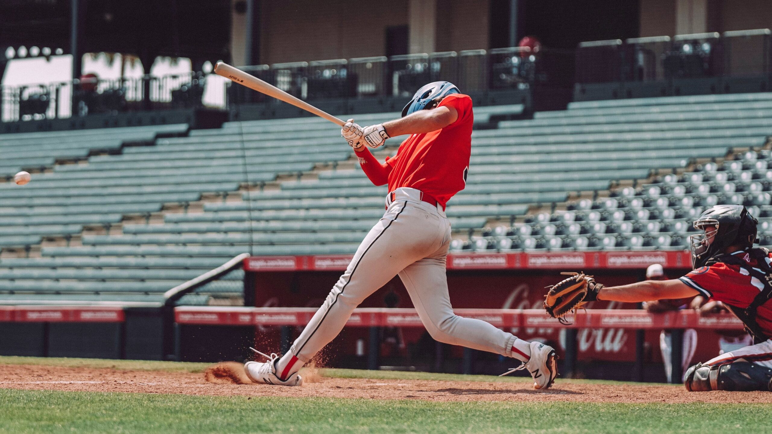 Dallas baseball player swinging bat