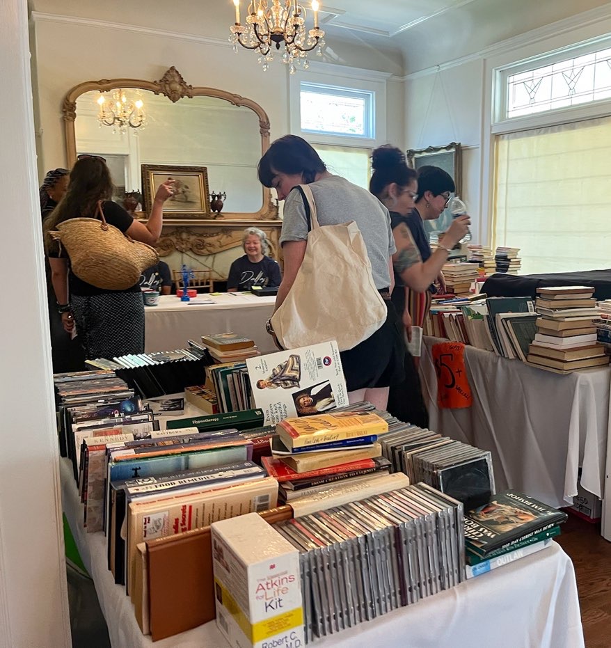people looking at books at Dallas Book festivals in Texas