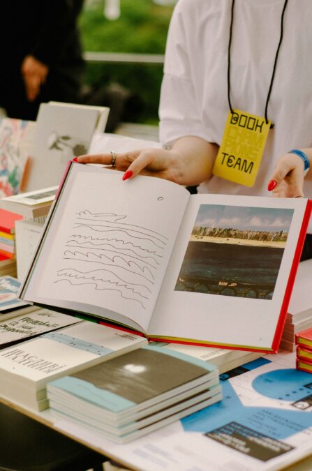 Lone open book at Texas book festivals