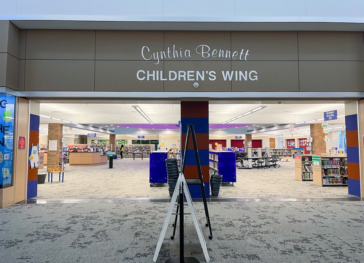 Children's wing in Lewisville branch library