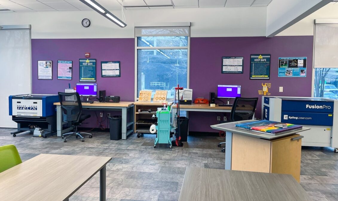 Inside The Hive Makerspace at Lewisville Branch Library
