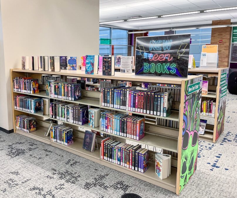 Teen Book Section at the Lewisville public library