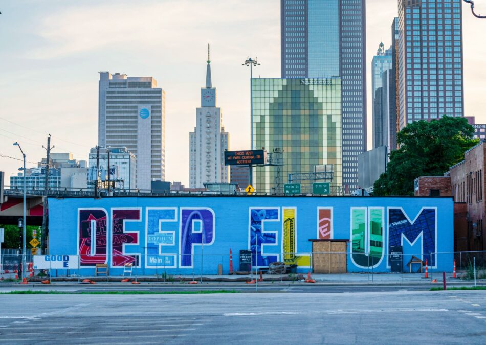 Colorful Deep Ellum sign on Dallas itinerary