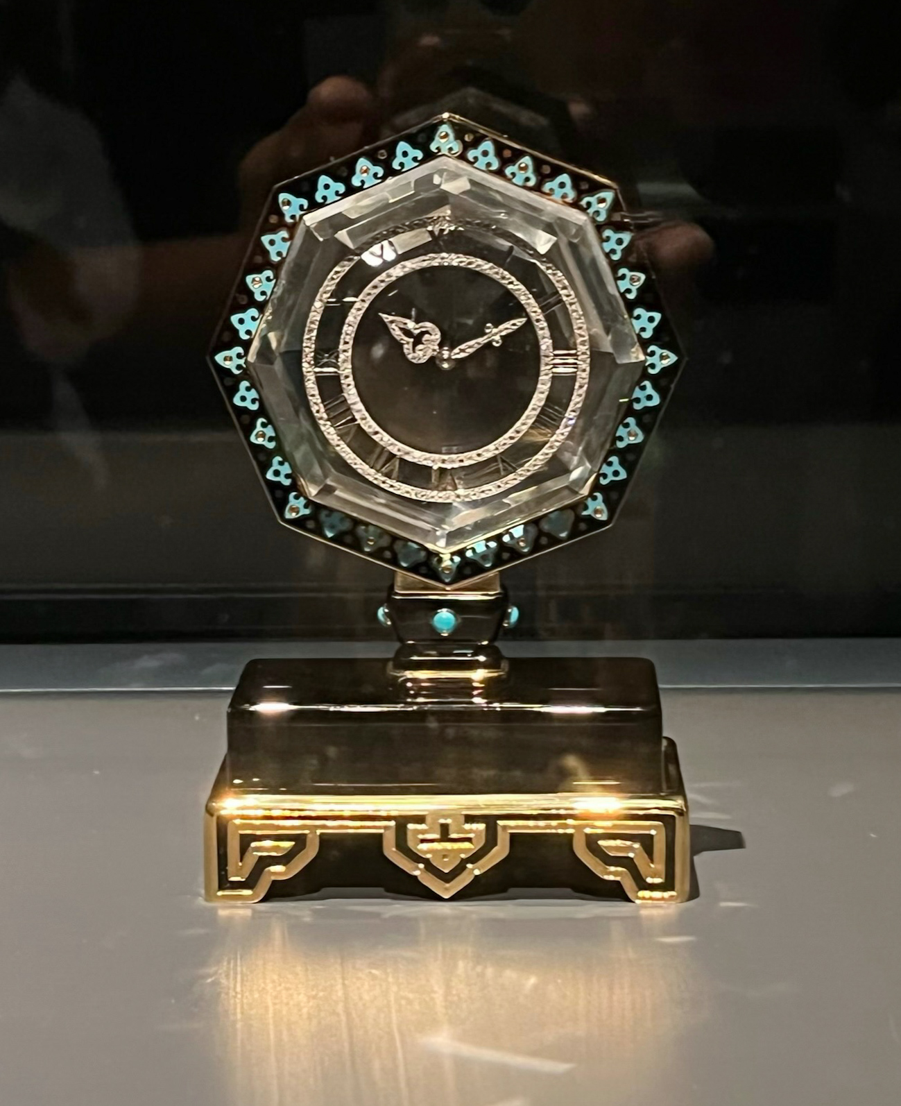Cartier gold jeweled circle with weighted base at Dallas Museum of Art Special Exhibits; DMA - one of the many free museums in Dallas