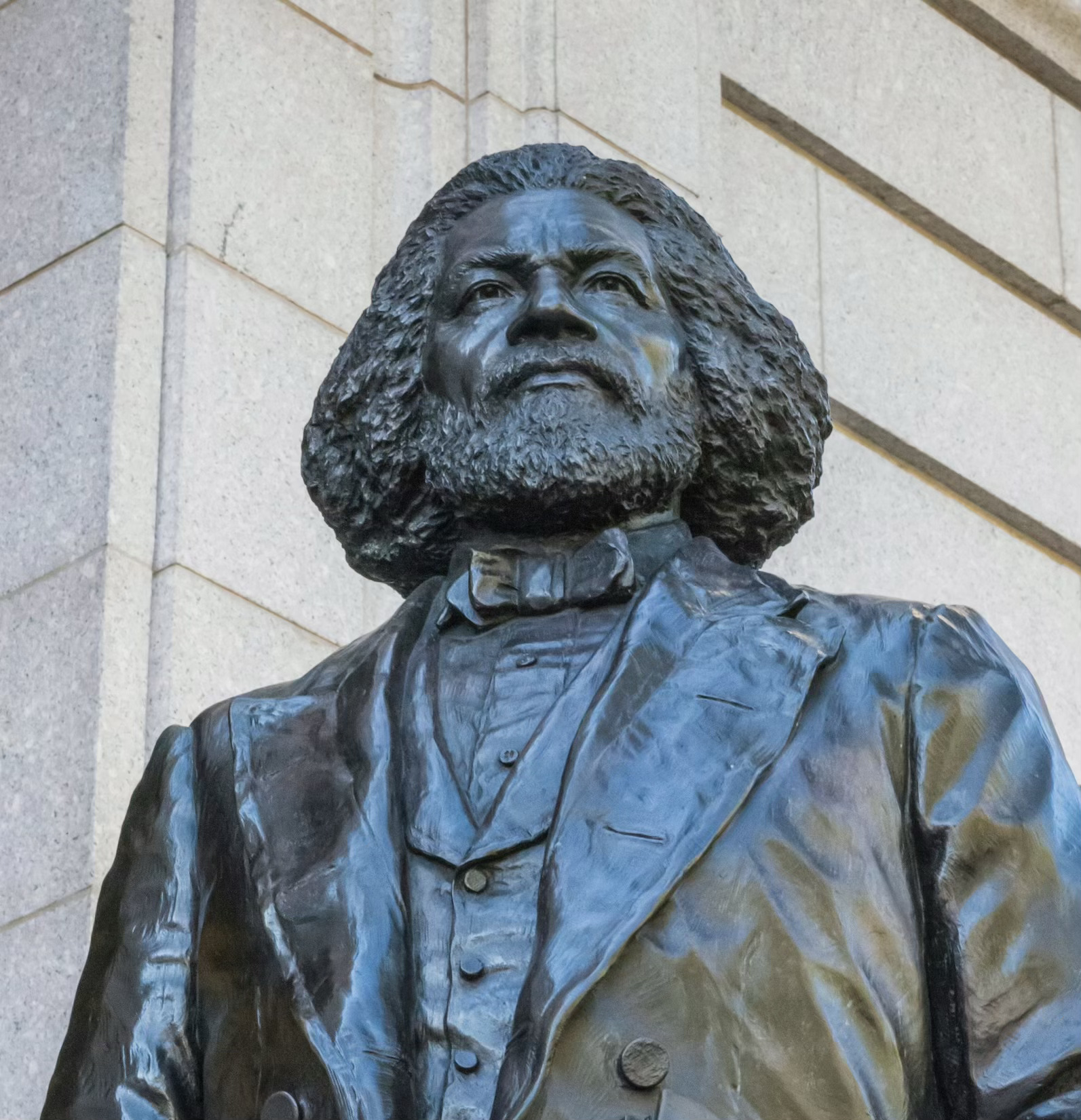 Carved bust of Frederick Douglas -African American -Museum of Dallas - one of the many free museums in Dallas 
