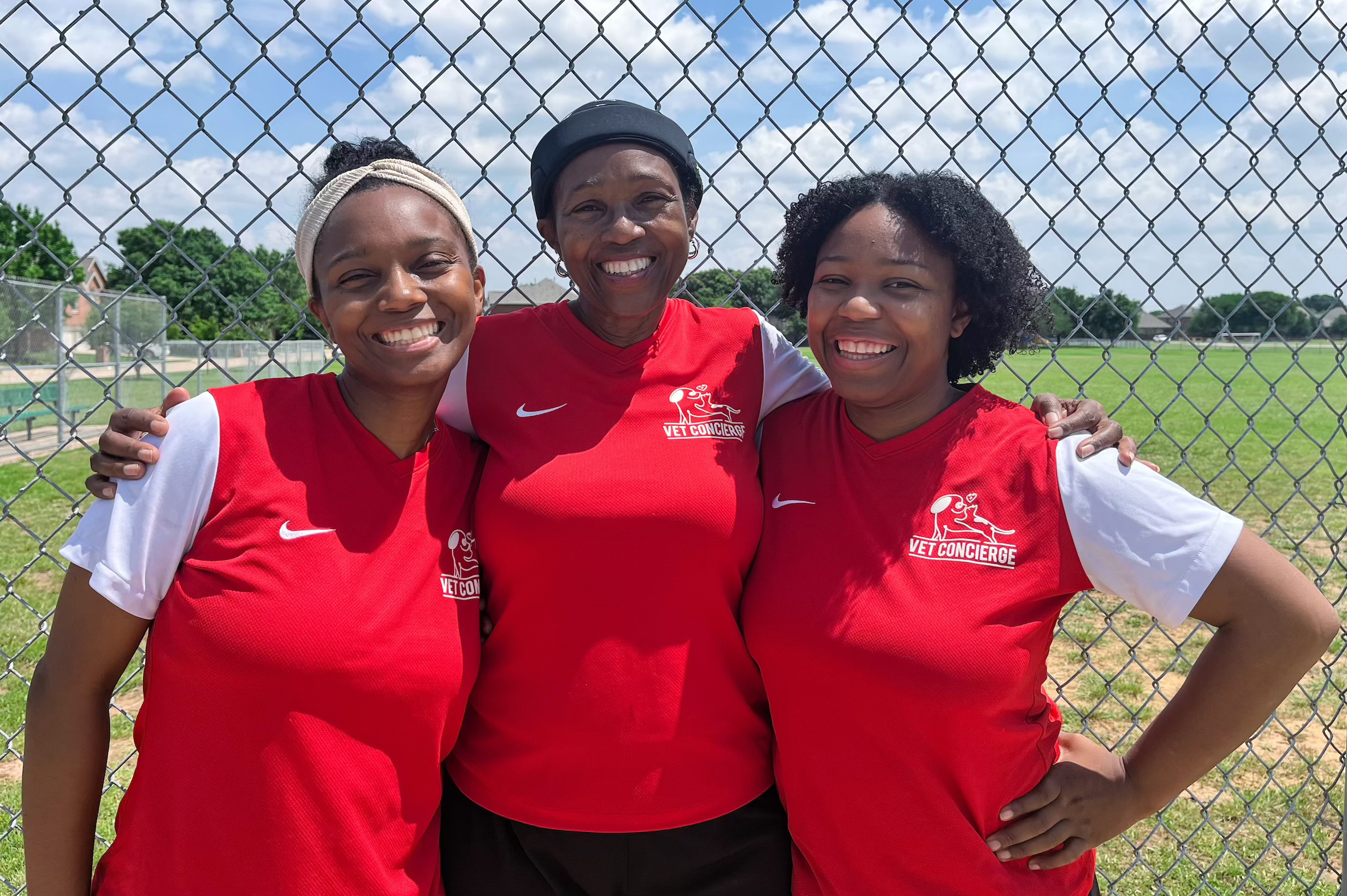 Mother and daughters on the same team in a Dallas sports league, highlighting recreational soccer opportunities in Dallas across generations