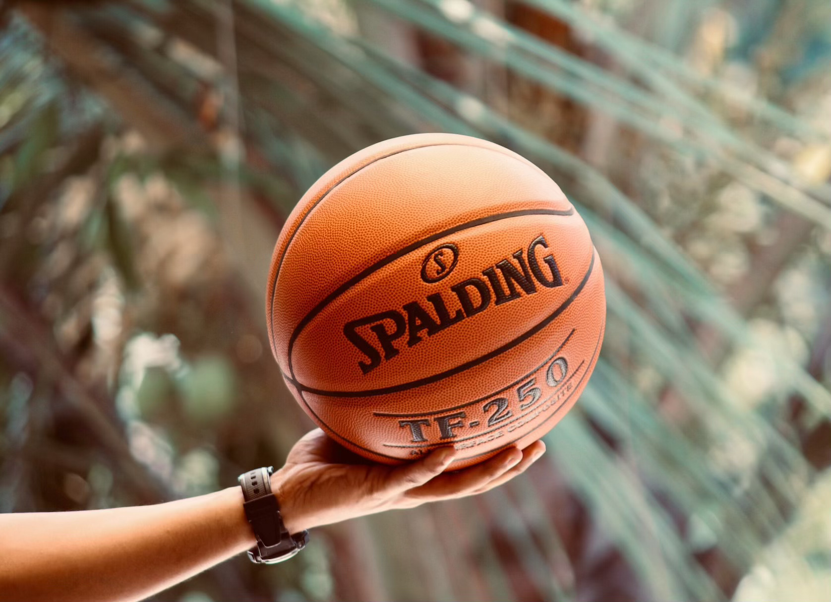 Hand holding a basketball, representing Dallas sports leagues and organized adult basketball leagues in Dallas