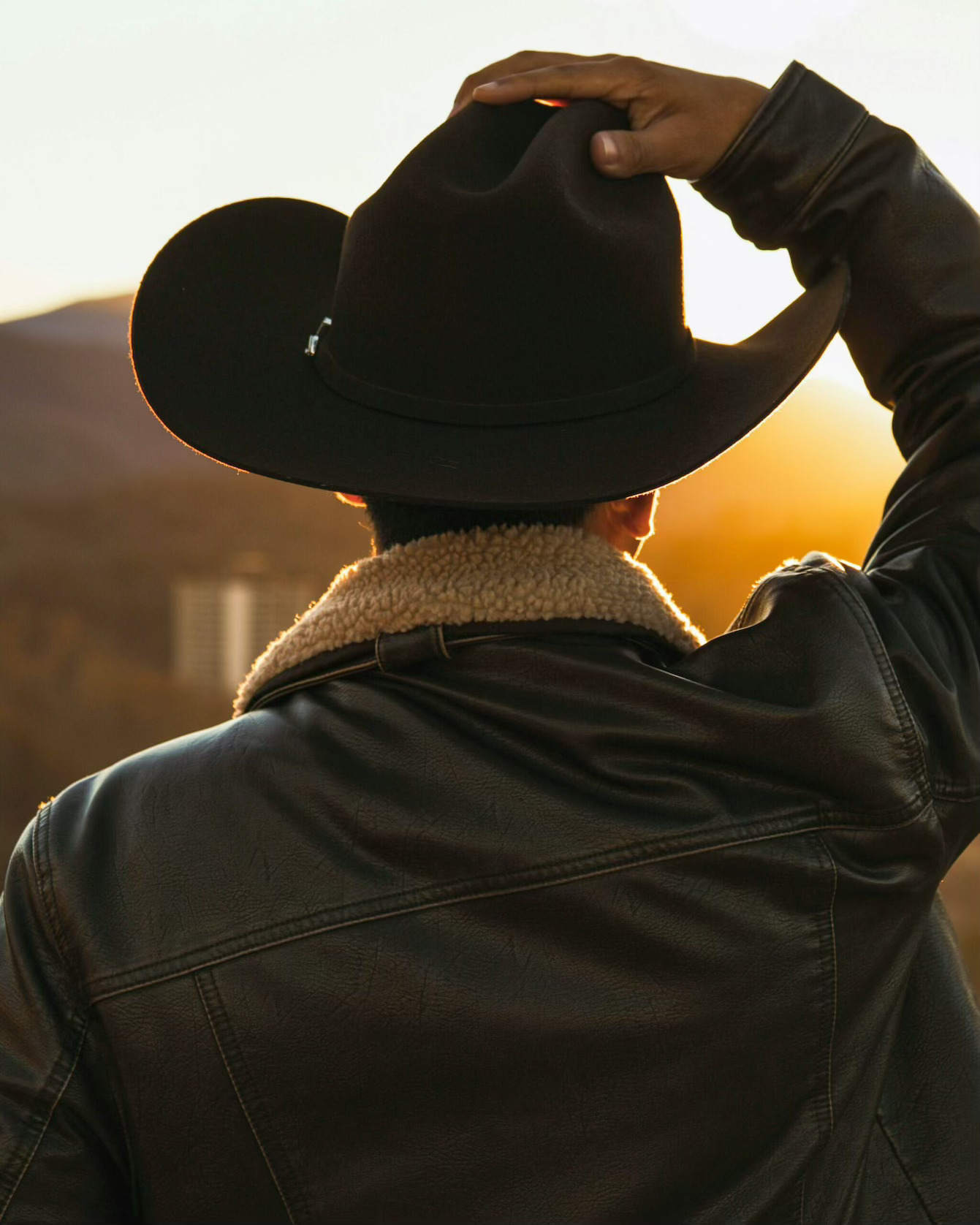 Western cowboy with hat at Fort Worth Stockyards