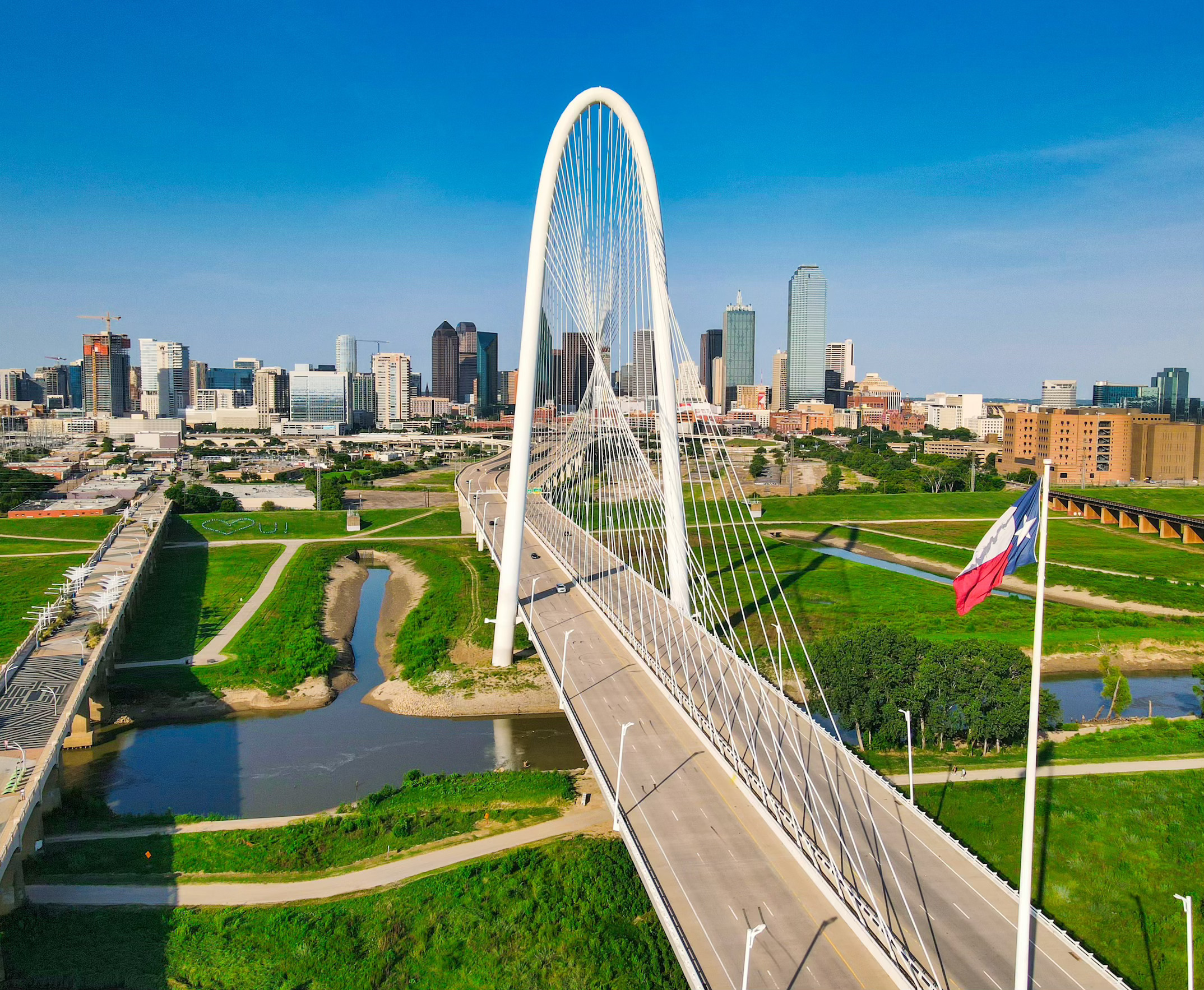 Dallas Itinerary stop: Iconic Margaret Hunt Hill Bridge connecting downtown Dallas and West Dallas