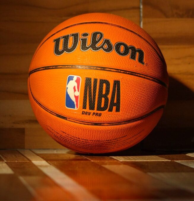 Wilson NBA basketball representing the excitement of a Dallas Mavericks game during winter in Dallas.